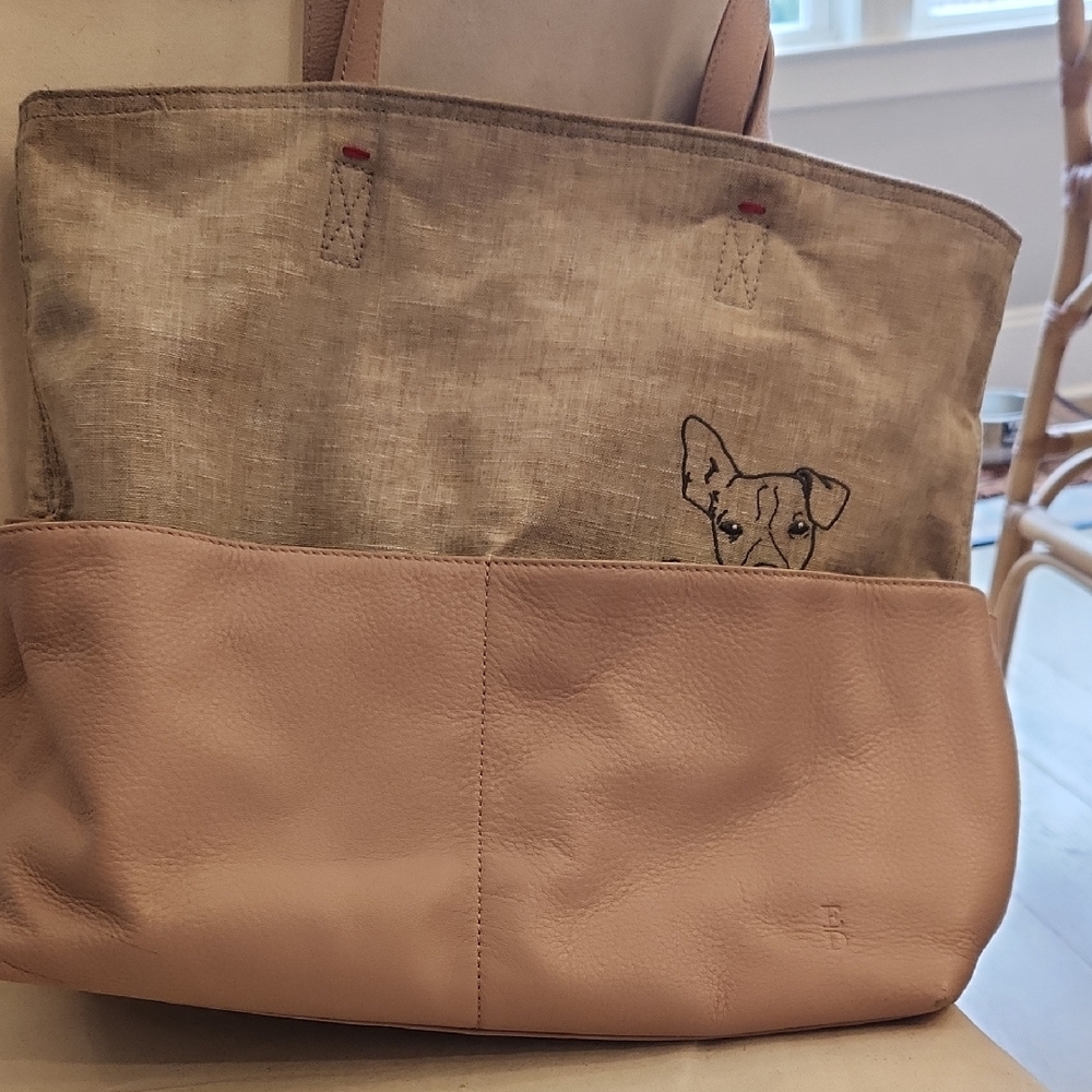 Stylish Beige and Tan Tote Bag